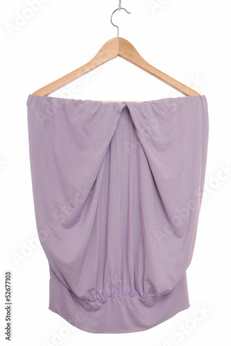 A violet blouse is on white background.