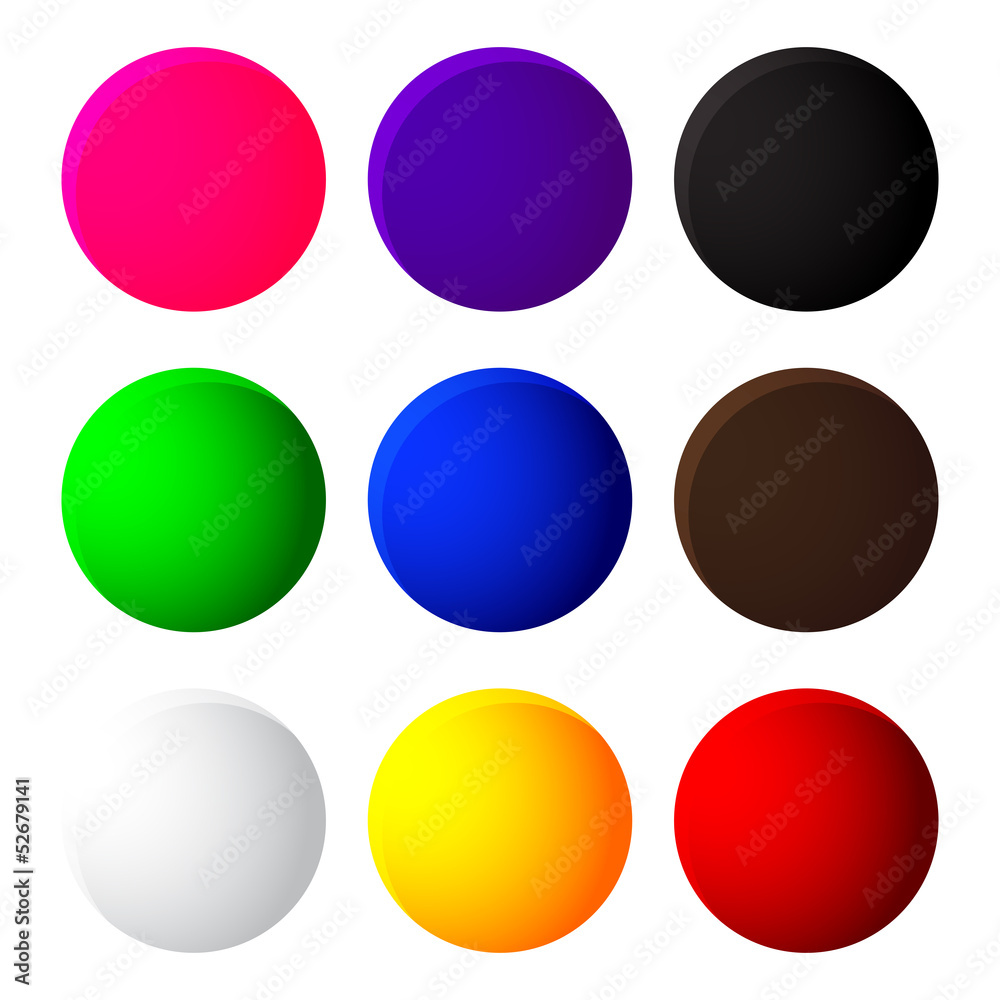 colorful balls web button icon on white background colorful balls web button icon on white background