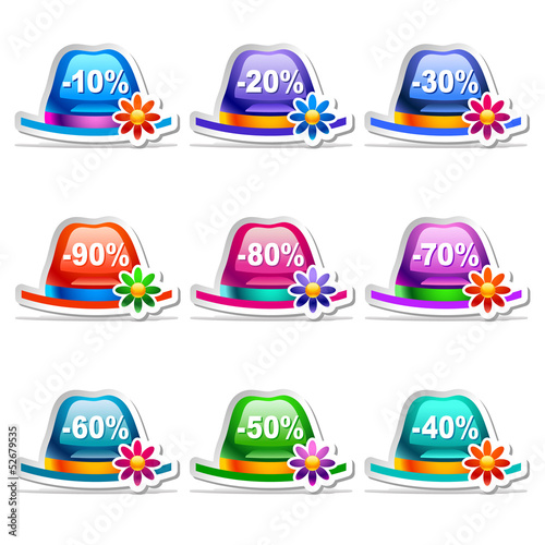 Vector discount labels 12