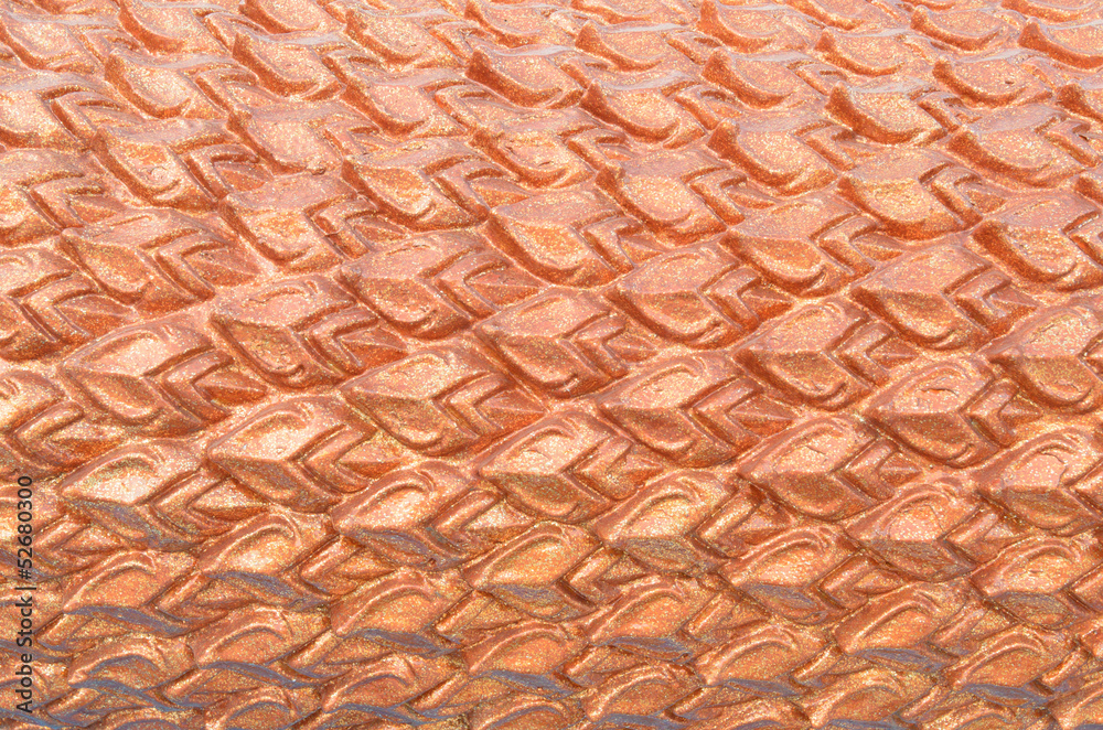Texture sculpture of red Dragon scales Texture sculpture of red Dragon scales