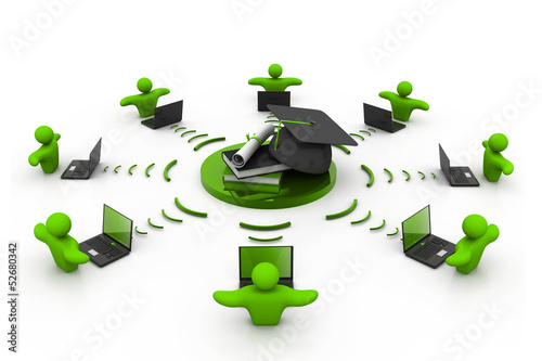 E-learning concept
