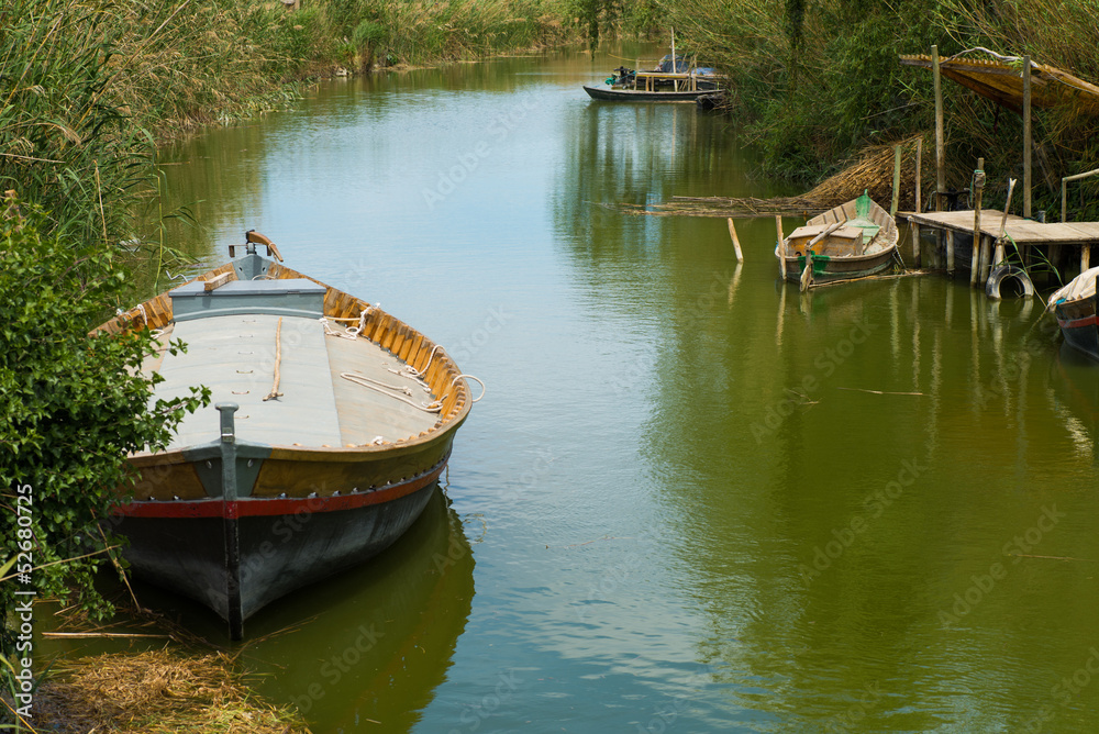 Obraz premium La Albufera fishing boats