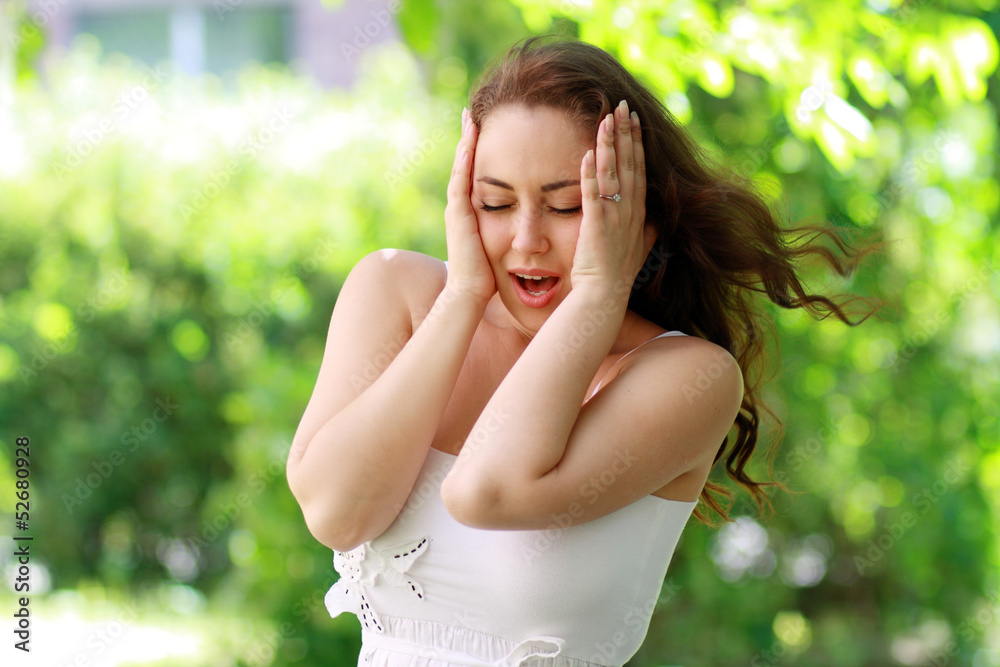 depress woman outdoor depress woman outdoor