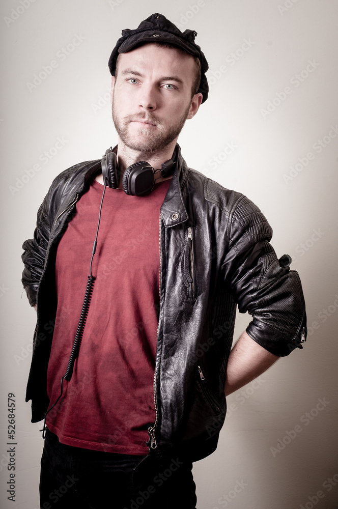 stylish hipster man portrait stylish hipster man portrait