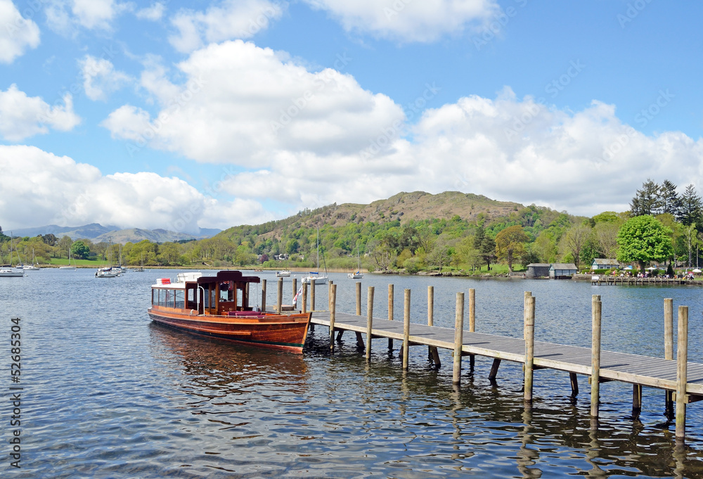 Boat at Jetty Ambleside Cumbria Boat at Jetty Ambleside Cumbria