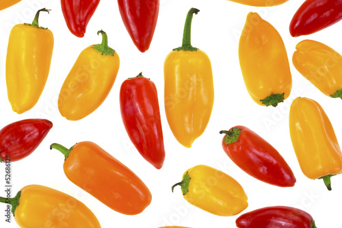Wallpaper Mural Sweet peppers on white background. Torontodigital.ca