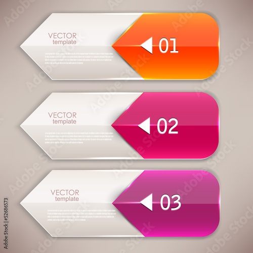 Colorful bookmarks and arrows for text