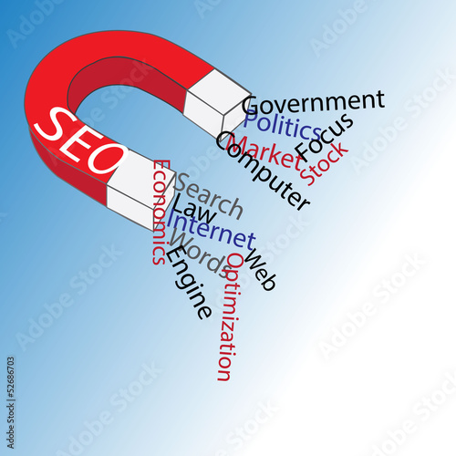 Concept of search engine optimization - SEO photo