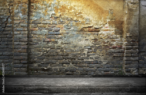 Street grunge wall. Digital background for studio photographers. photo