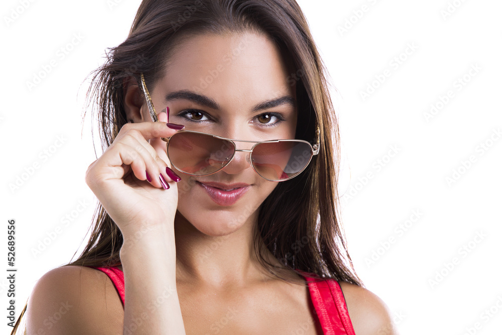 Wearing sunglasses Wearing sunglasses