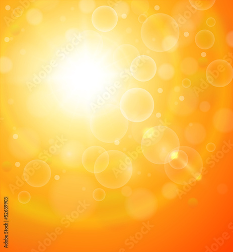 Abstract orange sunny backg...