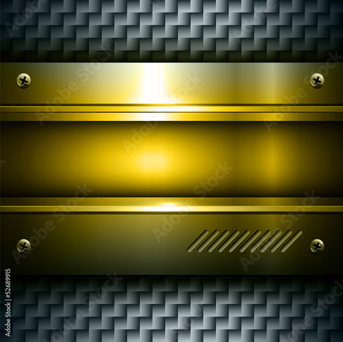 3D metallic background gold steel texture