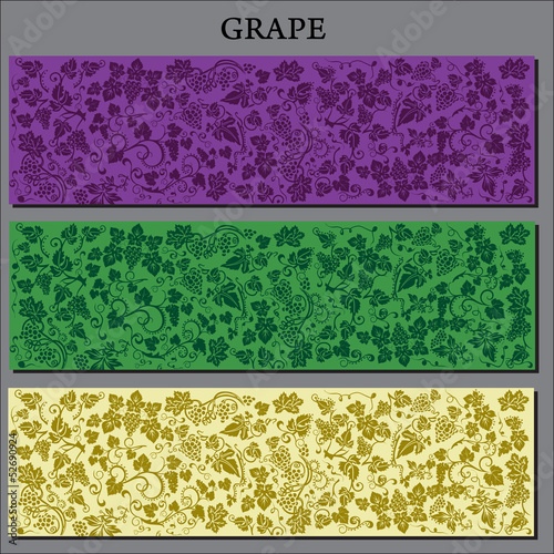 horizontal banners "Grapes"