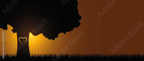 Baum mit Herz