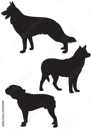 Dog breeds vector Silhouettes 2