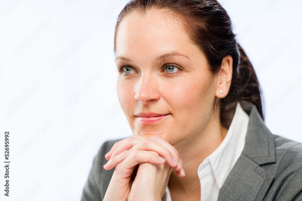 Portrait of relaxed female business employee Portrait of relaxed female business employee