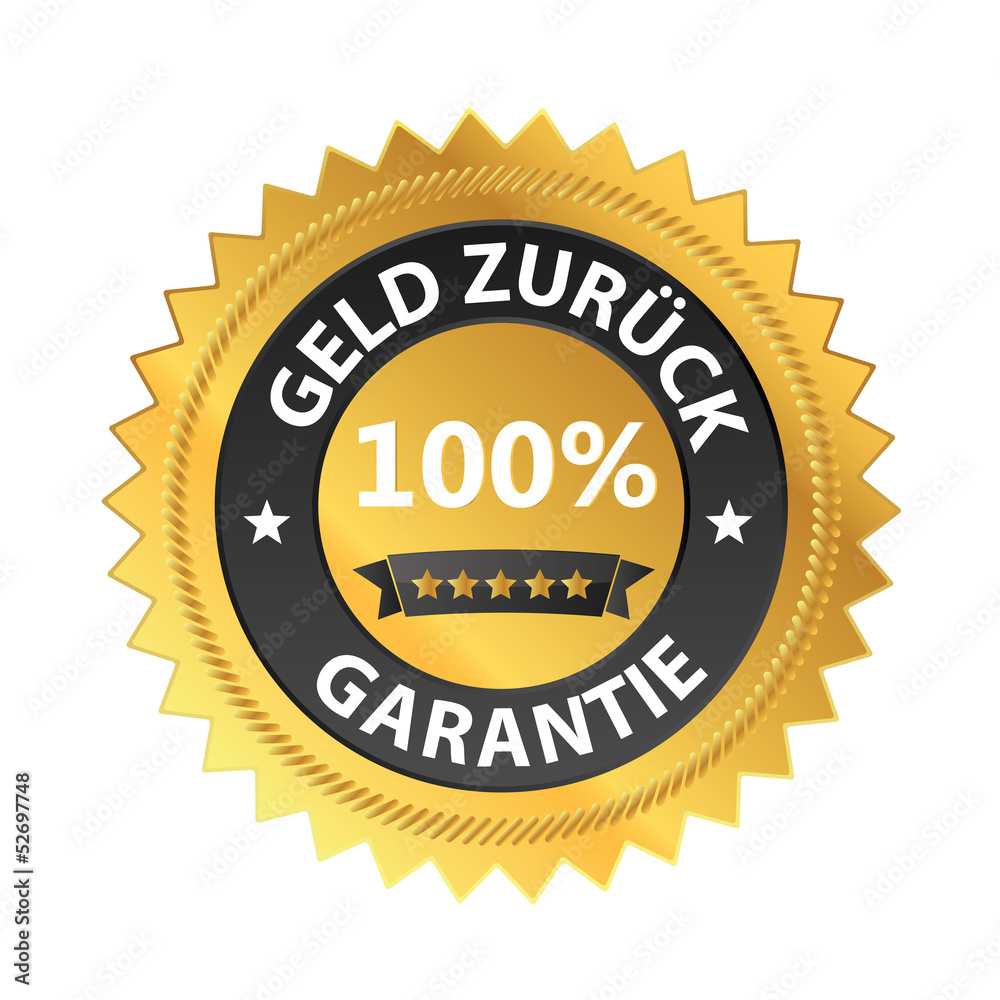 Geld Zurück Garantie Button Geld Zurück Garantie Button