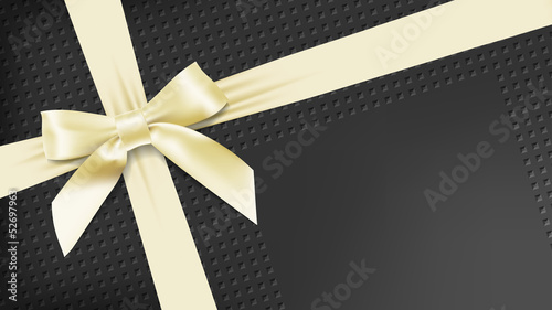 bright bow on dark background