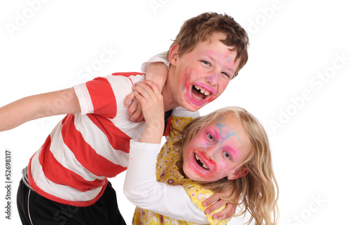 Foto Kinder beim Quatsch machen