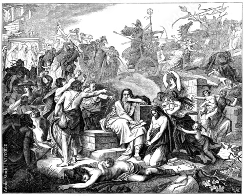Slika na platnu Jews : Exile to Babylon - Biblical Scene