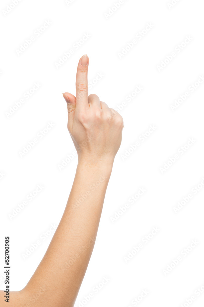 Beautiful female hand with french manicure nails Beautiful female hand with french manicure nails