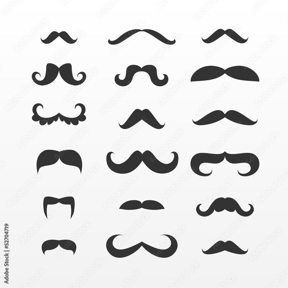 Set of Vector Mustache Set of Vector Mustache