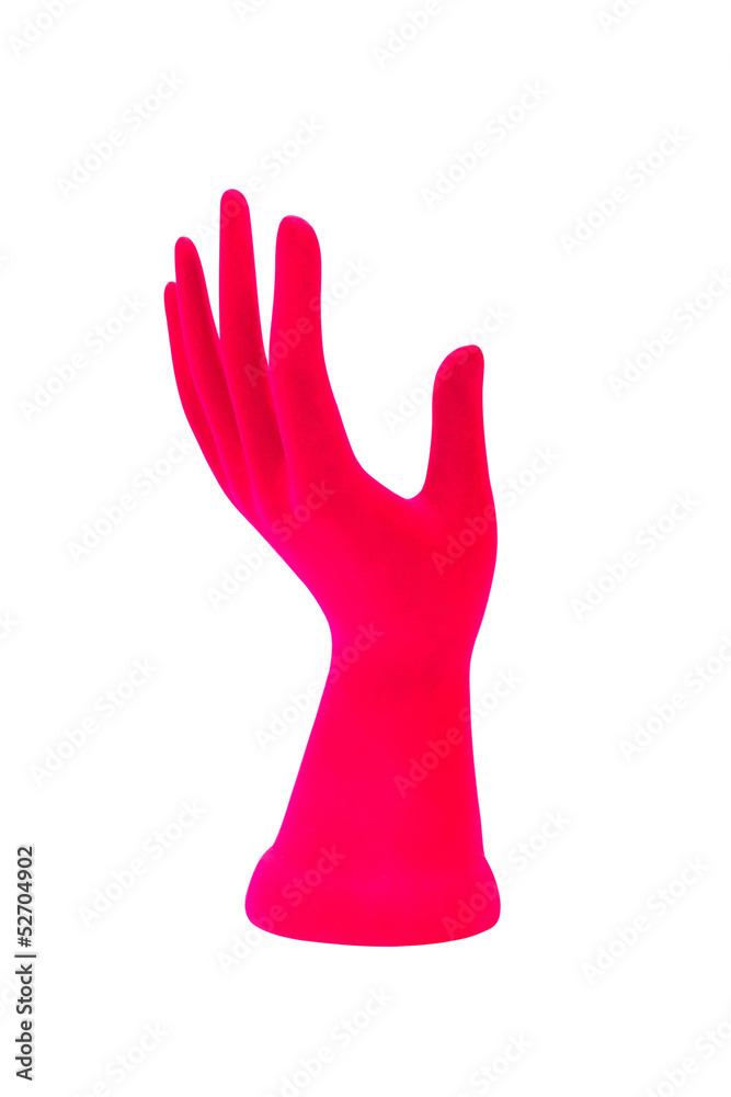 Pink hand - stand for jewelry and rings Stock Photo | Adobe Stock
