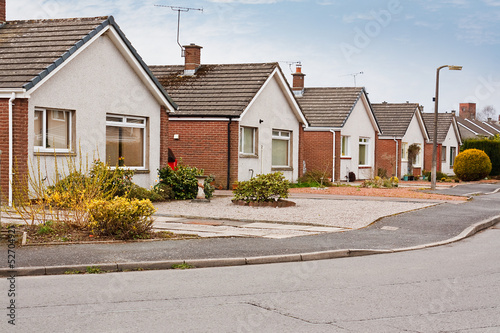 suburban bungalows on housing estate photo