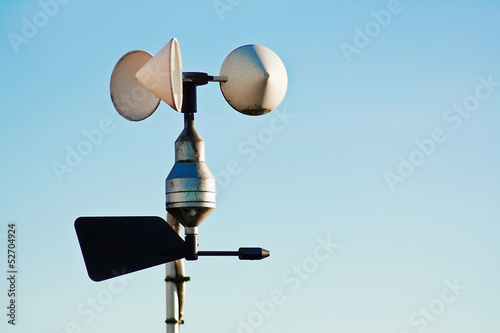 Anemometer on weather station photo
