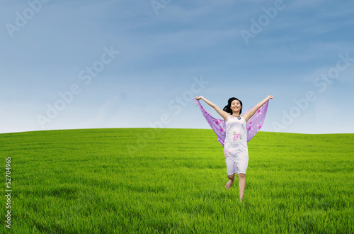 Young woman enjoying freedom