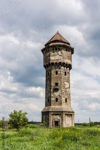 Devastated  water tower in Katowice