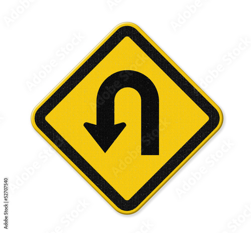 Free Download U-Turn Roadsign - GFXLoad