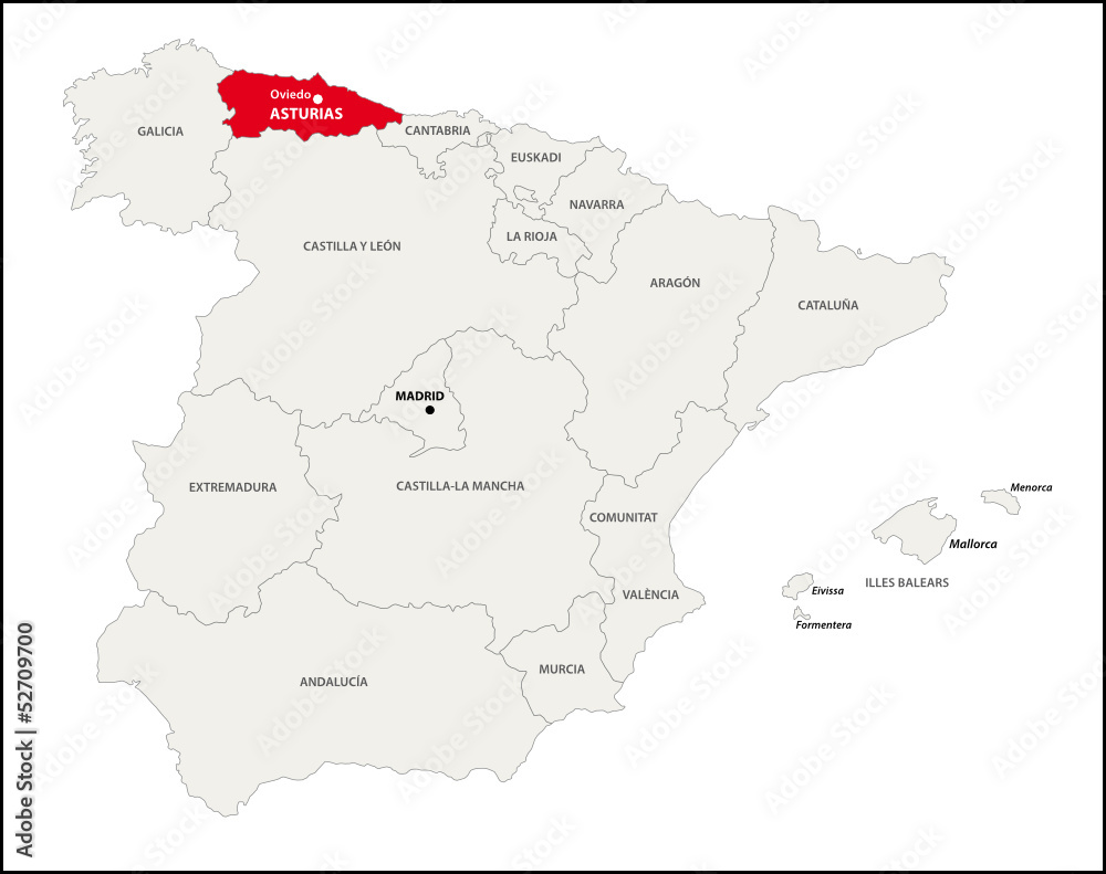 Autonome Region Asturien, Spanien