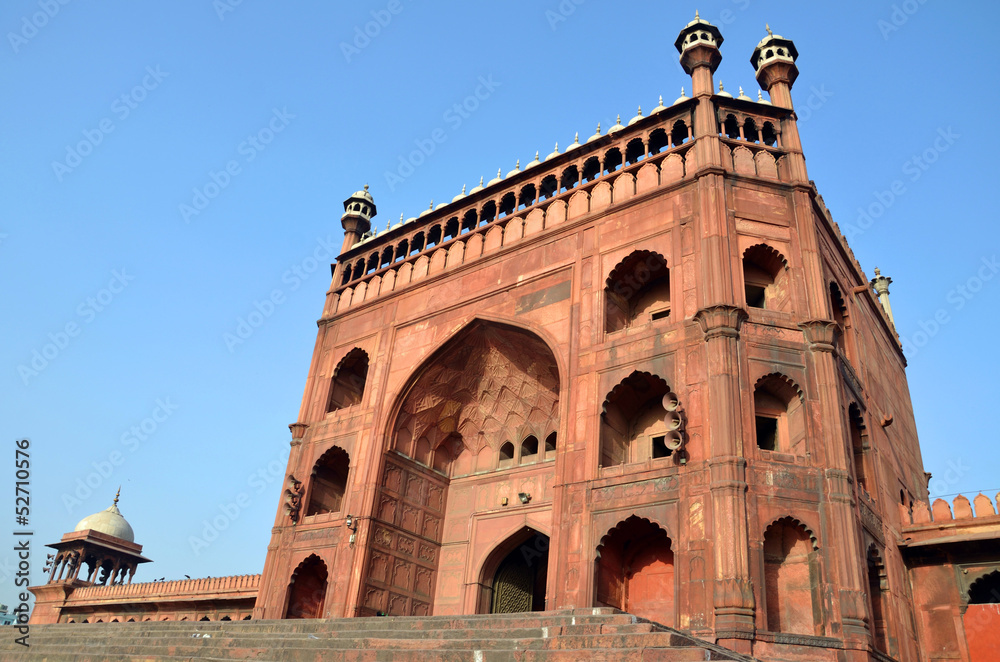 Gate of Jama Masjid in Old Delhi,India