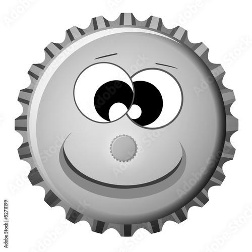 Kronkorken Smiley Verrückt