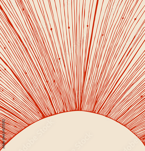 background with red sun rays for cards