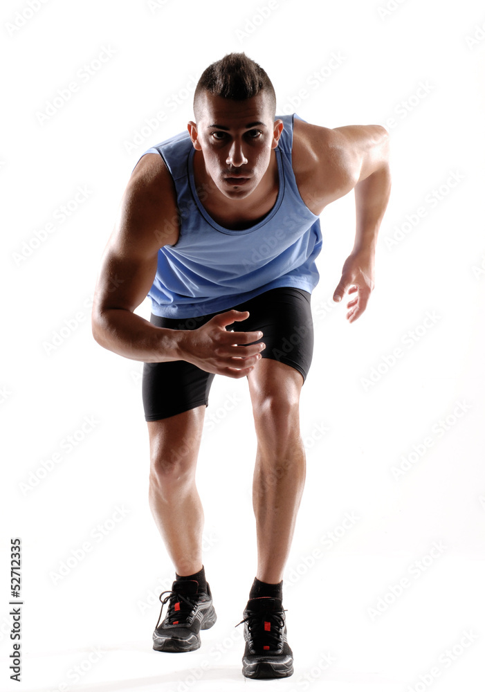 Hombre atleta corredor ejercitando.corriendo Hombre atleta corredor ejercitando.corriendo