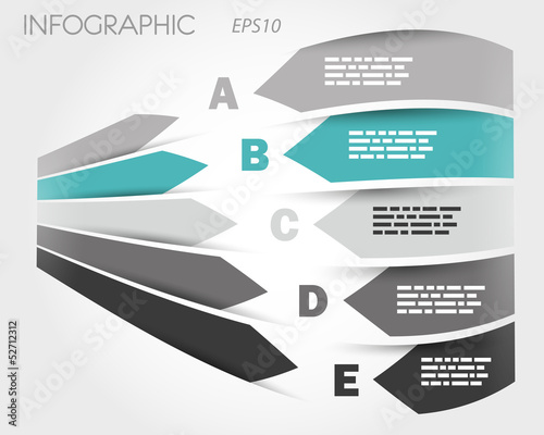 turquoise 3d infographic with labels