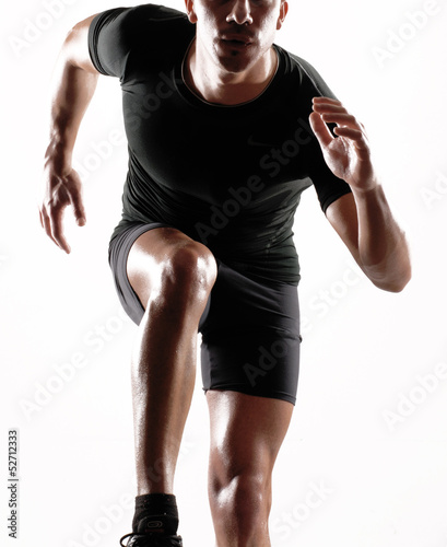 Hombre atleta corredor ejercitando.corriendo photo