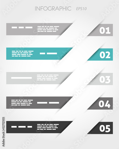 turquoise oblique stickers with five options