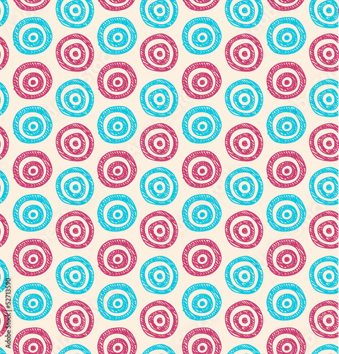 Seamless blue and pink pattern