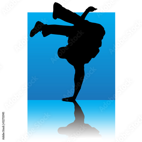 break dancer blue square