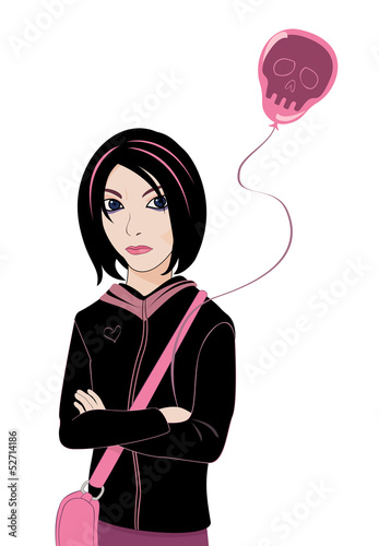 Emo kid with balloon
