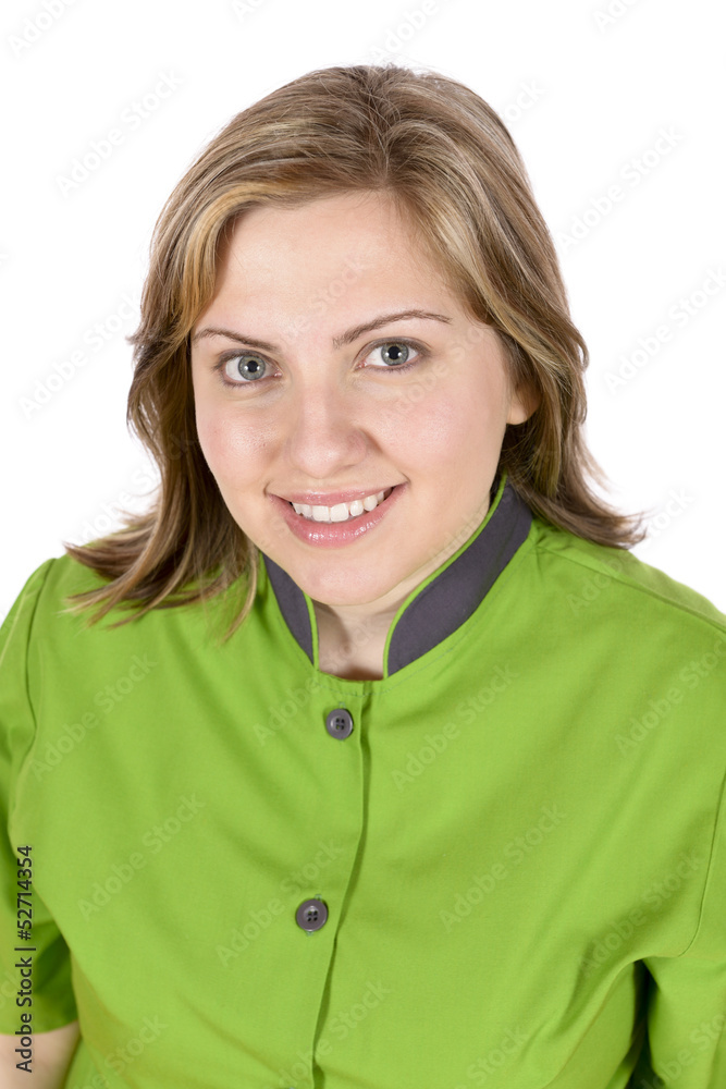 Gourmet Chef blond model in jacket. Gourmet Chef blond model in jacket.