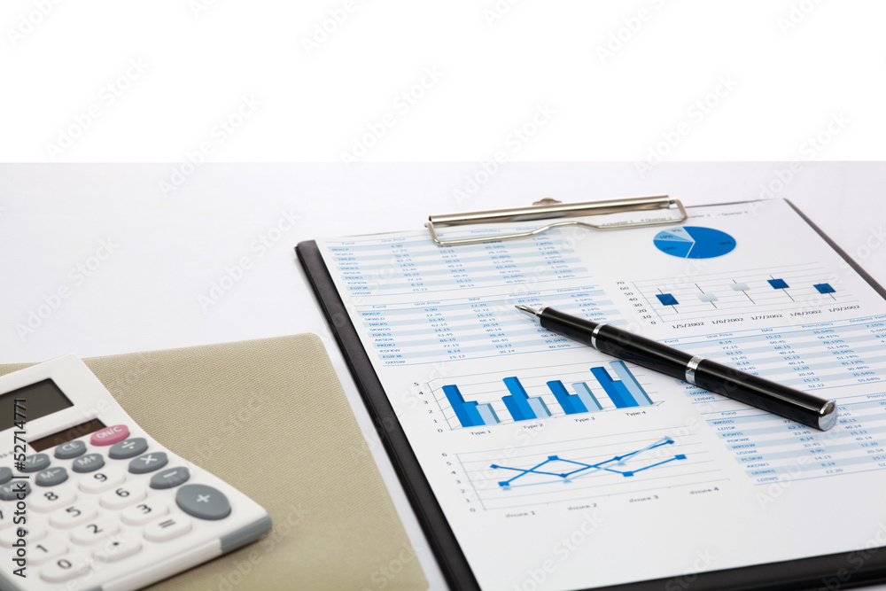 Financial graphs and charts showing Financial graphs and charts showing