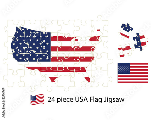 US jigsaw flag