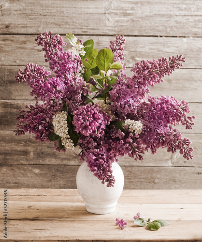 vintage still life with lilac