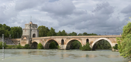 Rome Milvio bridge view photo