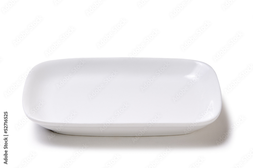 White empty plate of earthenware White empty plate of earthenware