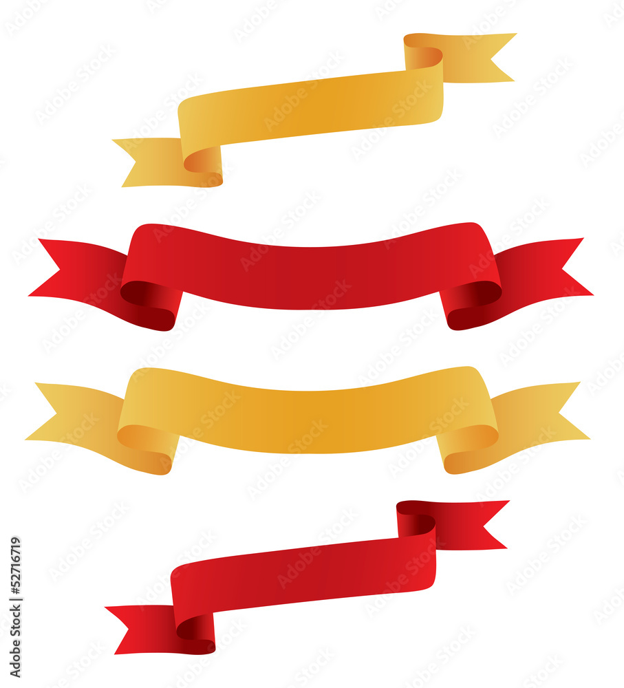 Ribbon collection. Vector